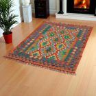 Preproga Kilim Chobi 144x106 ročno tkani afgan kilim iz volne