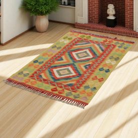 Preproga Kilim Chobi 128x87 ročno tkani afgan kilim