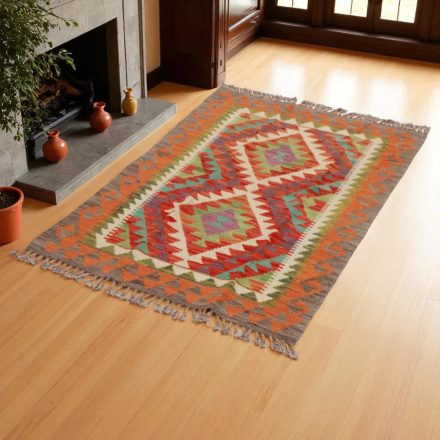 Preproga Kilim Chobi 83x126 ročno tkani afgan kilim iz volne
