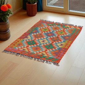 Preproga Kilim Chobi 121x82 ročno tkani afgan kilim
