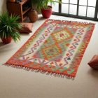 Preproga Kilim Chobi 131x81 ročno tkani afgan kilim iz volne