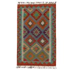 Preproga Kilim Chobi 123x79 ročno tkani afgan kilim iz volne