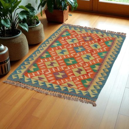 Preproga Kilim Chobi 125x78 ročno tkani afgan kilim iz volne