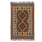 Preproga Kilim Chobi 125x84 ročno tkani afgan kilim iz volne