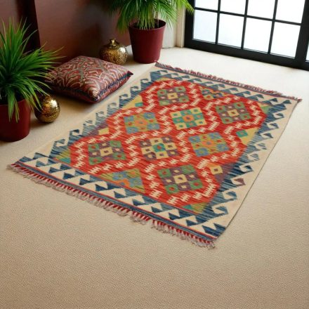 Kilim preproga Afghan 155x102 ročno tkana volnena kilim
