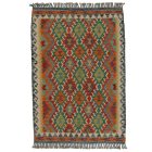 Kilim preproga Afghan 150x98 ročno tkana volnena preproga kilim