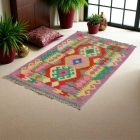 Preproga Kilim Chobi 83x124 ročno tkani afgan kilim iz volne