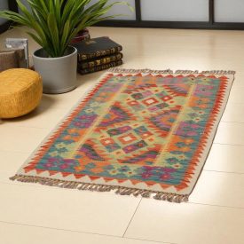 Preproga Kilim Chobi 120x87 ročno tkani afgan kilim