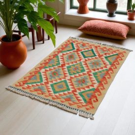 Preproga Kilim Chobi 120x80 ročno tkani afgan kilim iz volne