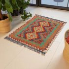 Preproga Kilim Chobi 85x119 ročno tkani afgan kilim iz volne