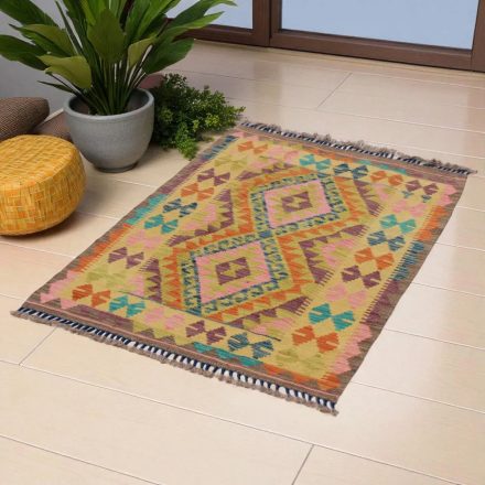Preproga Kilim Chobi 117x87 ročno tkani afgan kilim iz volne