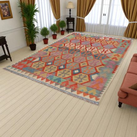 Preproga Kilim Chobi 203x287 ročno tkani afgan kilim