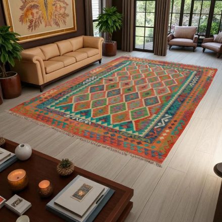 Preproga Kilim Chobi 207x300 ročno tkani afgan kilim