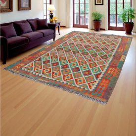 Preproga Kilim Chobi 209x303 ročno tkani afgan kilim
