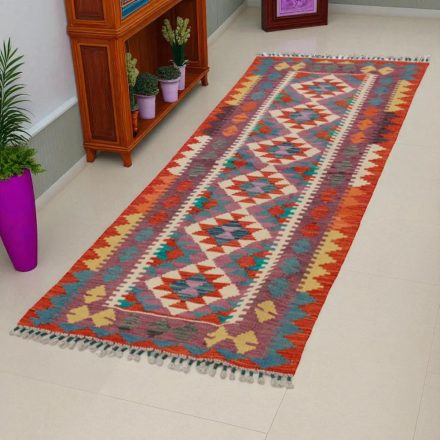 Preproga Kilim Chobi 73x193 ročno tkani afgan kilim