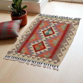 Preproga Kilim Chobi 84x60 ročno tkani afgan kilim