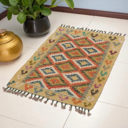 Preproga Kilim Chobi 93x62 ročno tkani afgan kilim