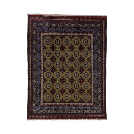 Orientalska preproga Aqcha Bukhara 151x196 ročno vozlana Afgan preproga