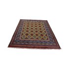 Orientalska preproga Aqcha Bukhara 151x196 ročno vozlana Afgan preproga
