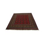 Orientalska preproga Aqcha Bukhara 152x193 ročno vozlana Afgan preproga