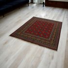 Orientalska preproga Aqcha Bukhara 152x193 ročno vozlana Afgan preproga