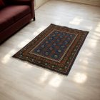 Orientalska preproga Aqcha Bukhara 95x155 ročno vozlana Afgan preproga