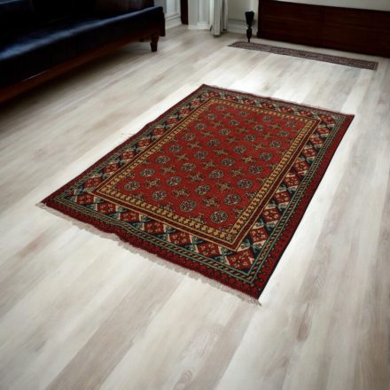 Orientalska preproga Aqcha Bukhara 128x183 ročno vozlana Afgan preproga