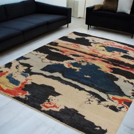 Orientalska preproga Afshar naqsha 200x296 ročno vozlana Afgan preproga