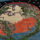 Orientalska preproga Afshar naqsha 195x293 ročno vozlana Afgan preproga