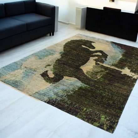 Orientalska preproga Afshar naqsha 197x293 ročno vozlana Afgan preproga