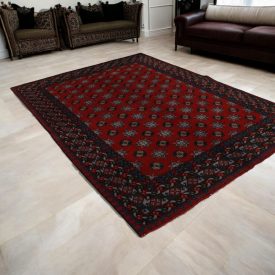 Orientalska preproga Aqcha Bukhara 200x291 ročno vozlana Afgan preproga