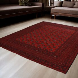 Orientalska preproga Aqcha Bukhara 250x333 ročno vozlana Afgan preproga