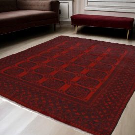Orientalska preproga Aqcha Slonova noga 255x334 ročno vozlana Afgan preproga
