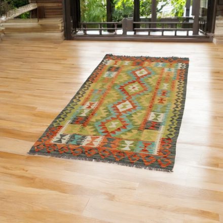Etnična tekači preproga Kilim Chobi 103x201 ročno tkana preproga
