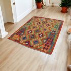 Ročno tkana Kilim 130x167 Maimana Kelim preproga