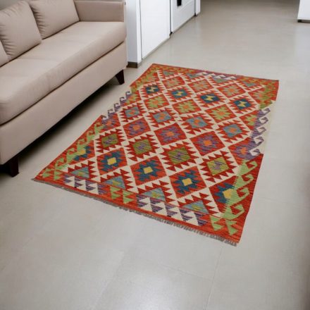 Afgan Kilim Chobi 124x190 ročno tkana preproga Kilim