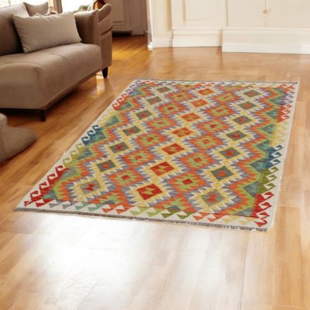 Etnična preproga kilim 126x184 ročno tkani volneni kilim
