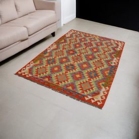 Maimana Kilim preproga 125x183 afgan ročno tkana Kilim