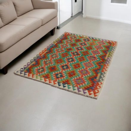 Ročno tkana Kilim 131x186 Maimana Kelim preproga