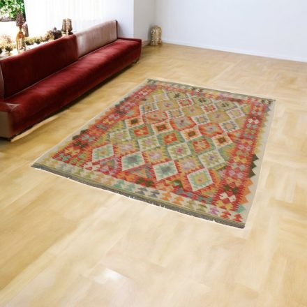 Volnena preproga Kilim Chobi 148x199 ročno tkani afgan kilim