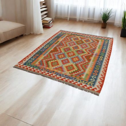 Ročno tkana Kilim 155x198 Maimana Kelim preproga