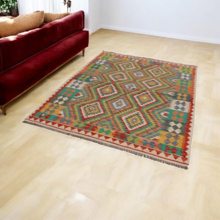 Afgan Kilim Chobi 156x201 ročno tkana preproga Kilim