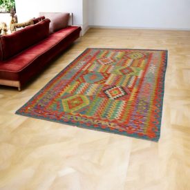Ročno tkana Kilim 166x238 Maimana Kelim preproga