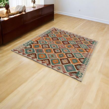 Ročno tkana Kilim 153x201 Maimana Kelim preproga