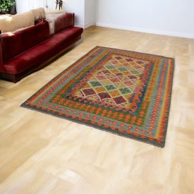 Ročno tkana preproga Kilim Chobi 168x246 cm iz Afganistana