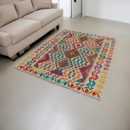 Ročno tkana Kilim 158x200 Maimana Kelim preproga
