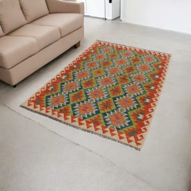   Volnena preproga Kilim Chobi 126x178 ročno tkani afgan kilim
