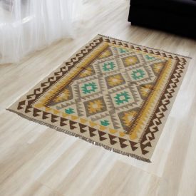 Chobi preproga Kilim 106x147 ročno tkana volna kelim