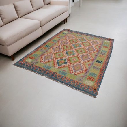 Volnena preproga Kilim Chobi 153x207 ročno tkani afgan kilim