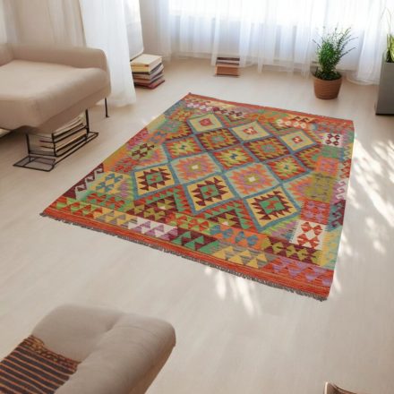 Afgan Kilim Chobi 152x200 ročno tkana preproga Kilim
